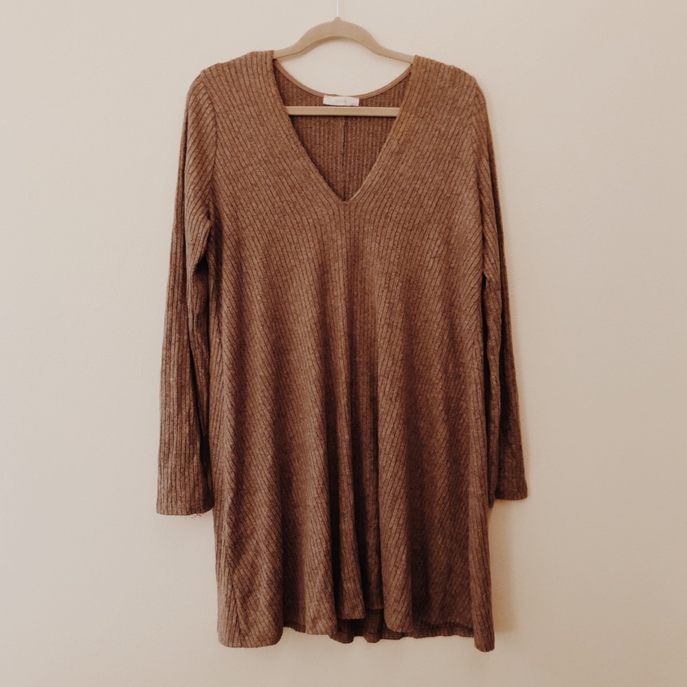 gray sweater dress